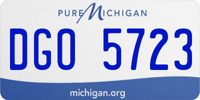 MI license plate DGO5723
