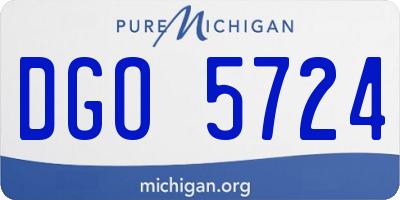 MI license plate DGO5724