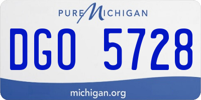 MI license plate DGO5728