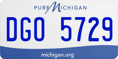 MI license plate DGO5729