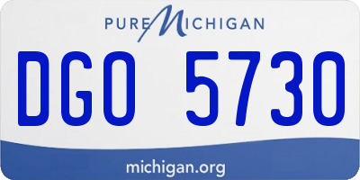 MI license plate DGO5730