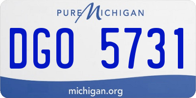 MI license plate DGO5731