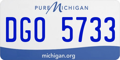 MI license plate DGO5733