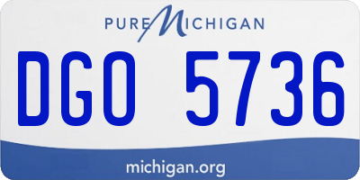 MI license plate DGO5736
