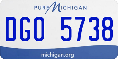 MI license plate DGO5738