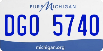 MI license plate DGO5740