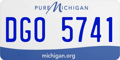 MI license plate DGO5741