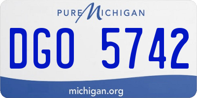 MI license plate DGO5742