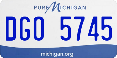 MI license plate DGO5745