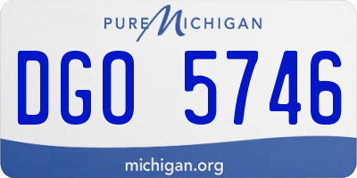 MI license plate DGO5746