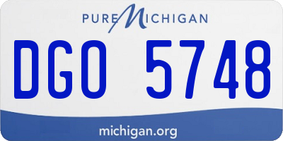 MI license plate DGO5748