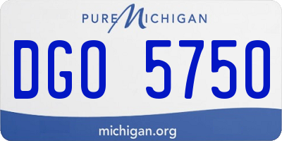 MI license plate DGO5750