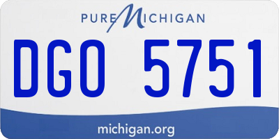 MI license plate DGO5751