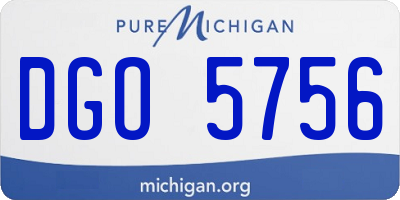 MI license plate DGO5756