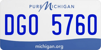 MI license plate DGO5760