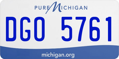 MI license plate DGO5761