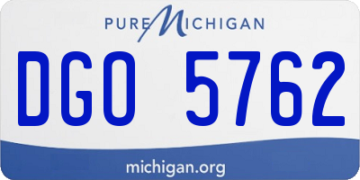 MI license plate DGO5762