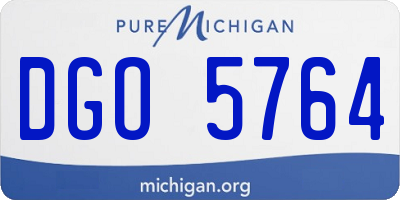 MI license plate DGO5764