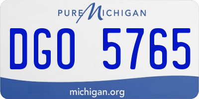 MI license plate DGO5765