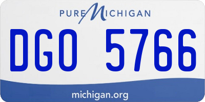 MI license plate DGO5766