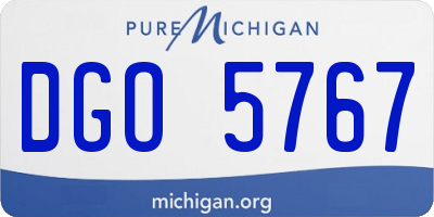 MI license plate DGO5767