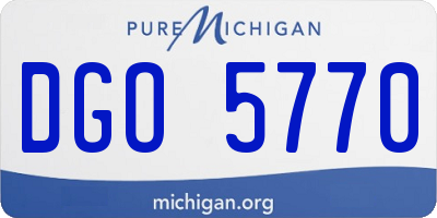 MI license plate DGO5770