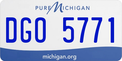 MI license plate DGO5771