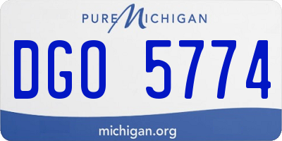 MI license plate DGO5774