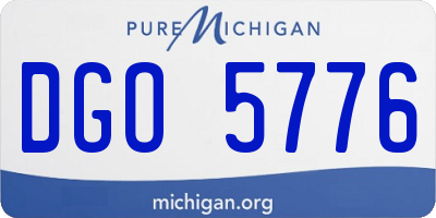 MI license plate DGO5776