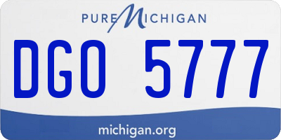 MI license plate DGO5777