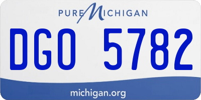MI license plate DGO5782