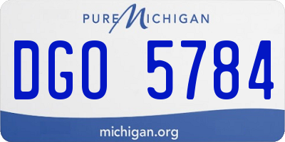 MI license plate DGO5784