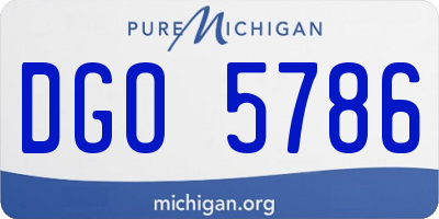 MI license plate DGO5786