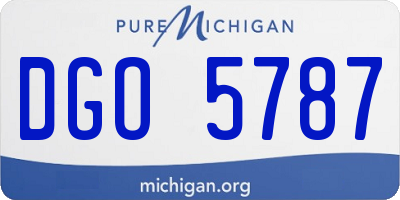 MI license plate DGO5787