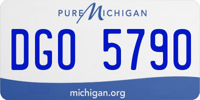 MI license plate DGO5790