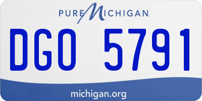 MI license plate DGO5791
