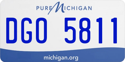 MI license plate DGO5811