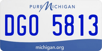 MI license plate DGO5813