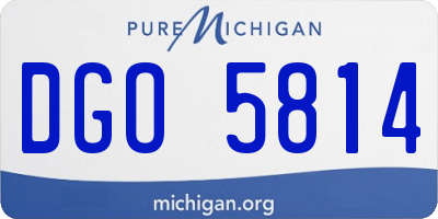 MI license plate DGO5814