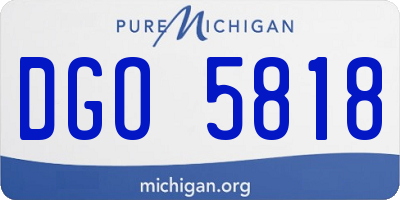 MI license plate DGO5818
