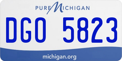MI license plate DGO5823