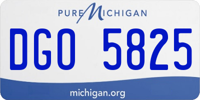 MI license plate DGO5825