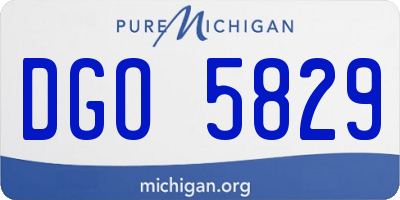 MI license plate DGO5829