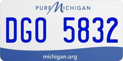 MI license plate DGO5832