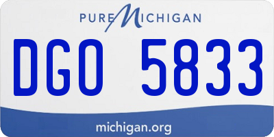 MI license plate DGO5833