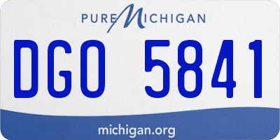 MI license plate DGO5841