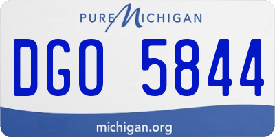 MI license plate DGO5844