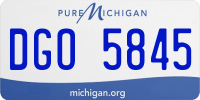 MI license plate DGO5845