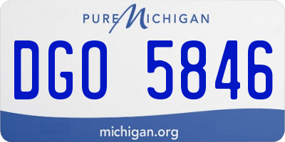 MI license plate DGO5846