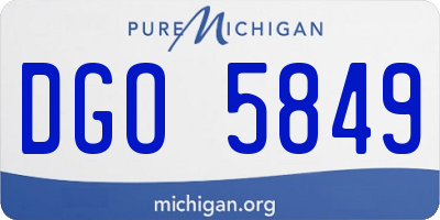 MI license plate DGO5849